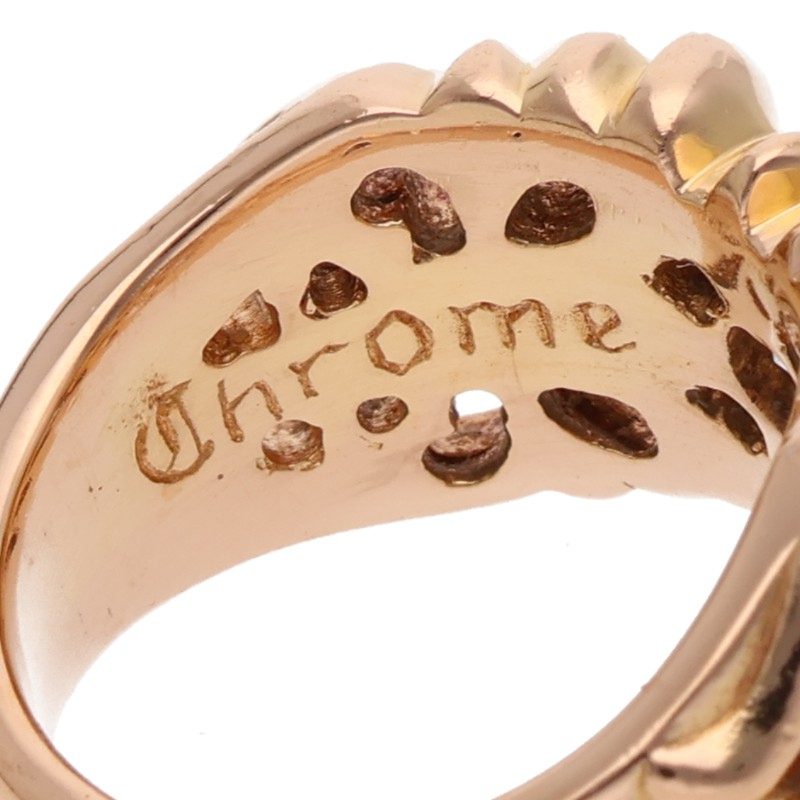 Chrome Hearts 22K K&T Pave Diamond Ring Size JP 21