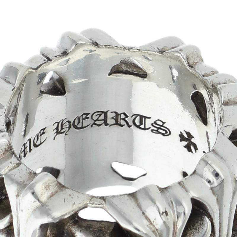 Chrome Hearts Square Cemetery Cross Silver Ring Size JP 22.5