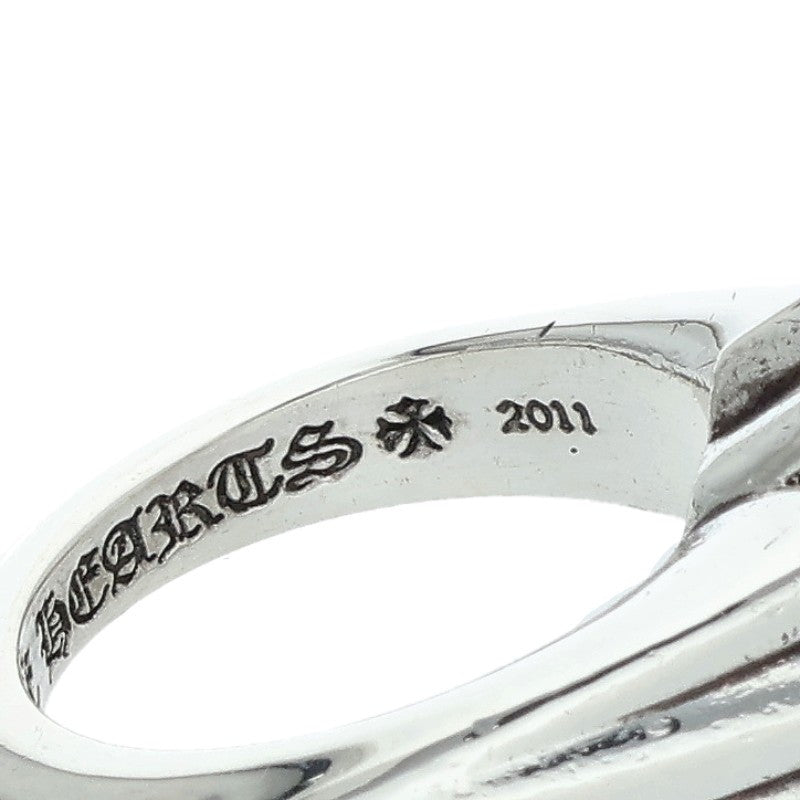 Chrome Hearts CUTOUT CH PLS SML Silver Ring Size JP 11