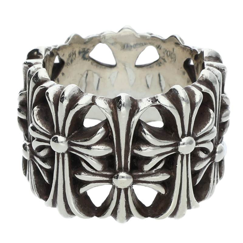 Chrome Hearts Cemetery Cross Silver Ring Size JP 17