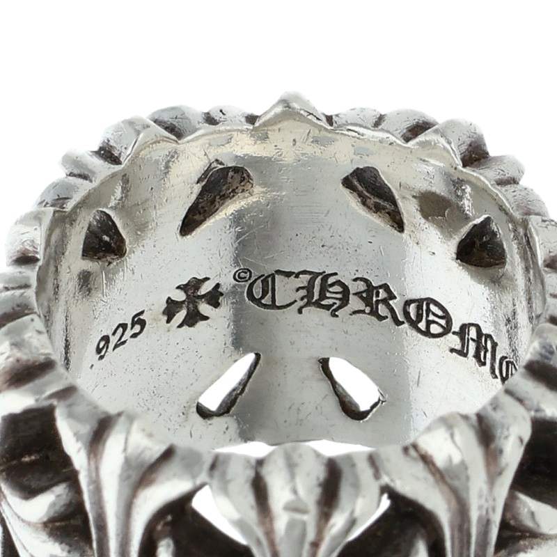 Chrome Hearts Cemetery Cross Silver Ring Size JP 16.5