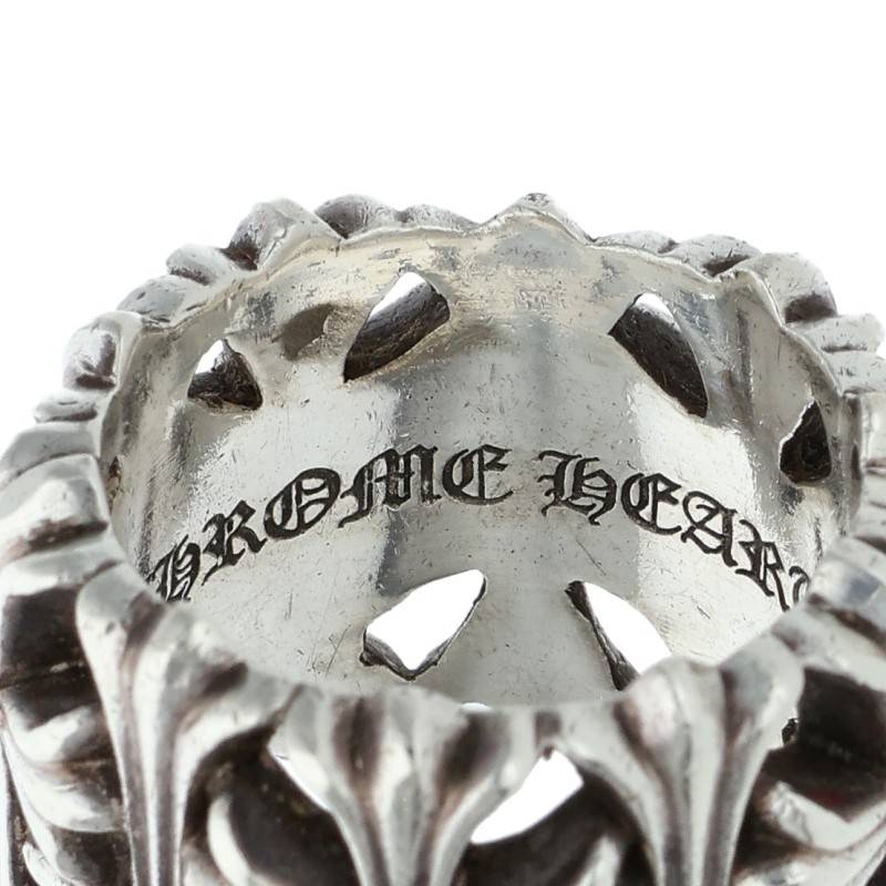 Chrome Hearts Cemetery Cross Silver Ring Size JP 16.5