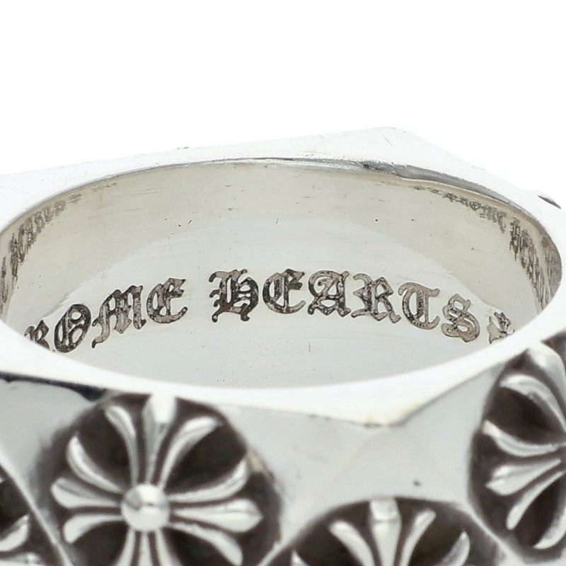 Chrome Hearts Pentagon CH Plus Silver Ring Size JP 23
