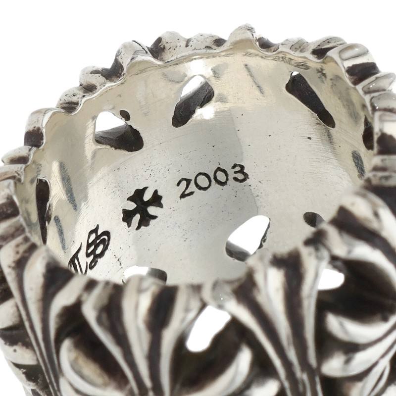Chrome Hearts Cemetery Cross Silver Ring Size JP 11.5