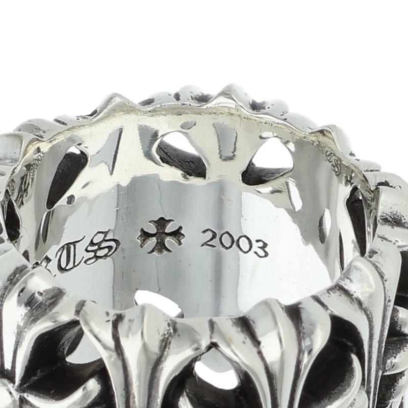 Chrome Hearts Cemetery Cross Silver Ring Size JP 16.5