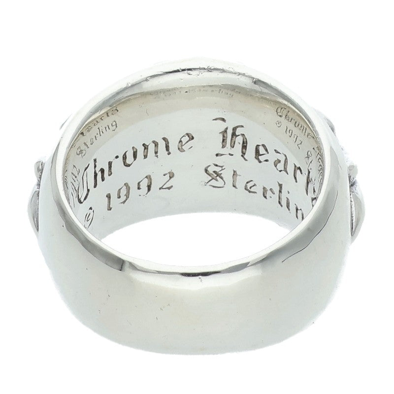 Chrome Hearts FLRL CRS Floral Cross Ring Silver Size JP 11