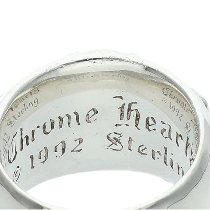 Chrome Hearts FLRL CRS Floral Cross Ring Silver Size JP 11