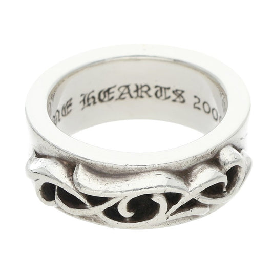 Chrome Hearts DBL NARROW VINE BAND Silver Ring Size JP 14
