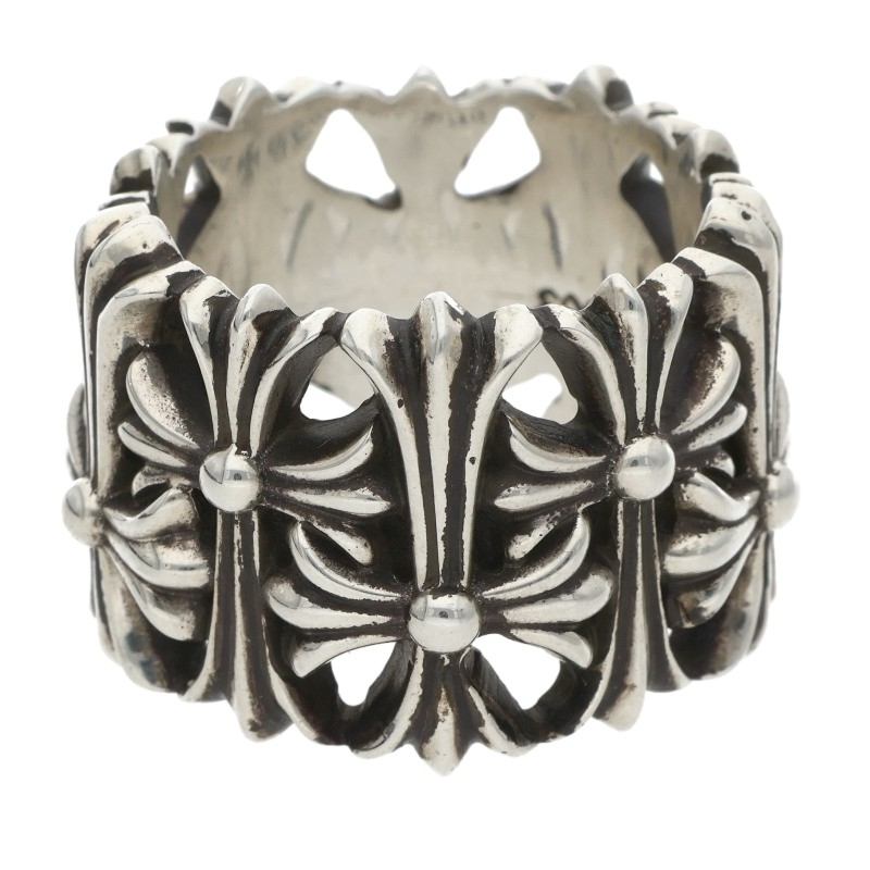 Chrome Hearts Cemetery Cross Silver Ring Size JP 23