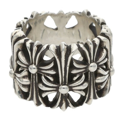Chrome Hearts Cemetery Cross Silver Ring Size JP 23
