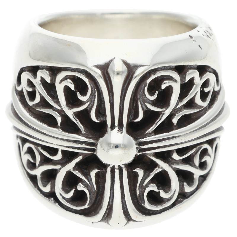 Chrome Hearts CLASSIC OVAL Cross Silver Ring Size JP 16.5