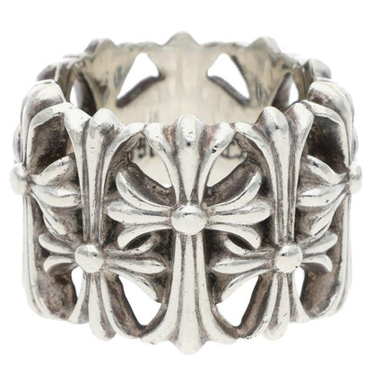 Chrome Hearts Cemetery Cross Silver Ring Size JP 18.5
