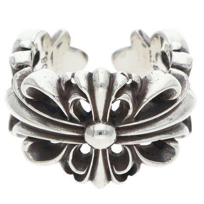 Chrome Hearts DBL FLRL CRS Silver Ring Size JP 13.5