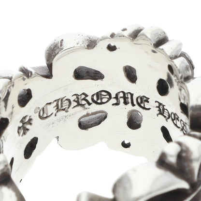 Chrome Hearts DBL FLRL CRS Silver Ring Size JP 13.5
