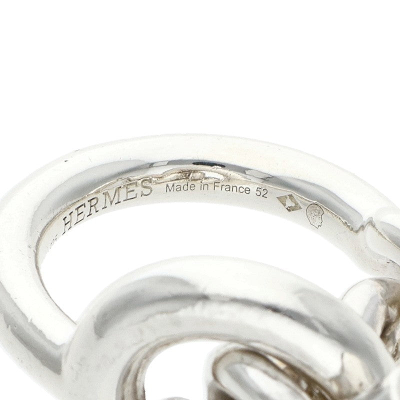 HERMES Croisette GM Silver Ring Size JP 8