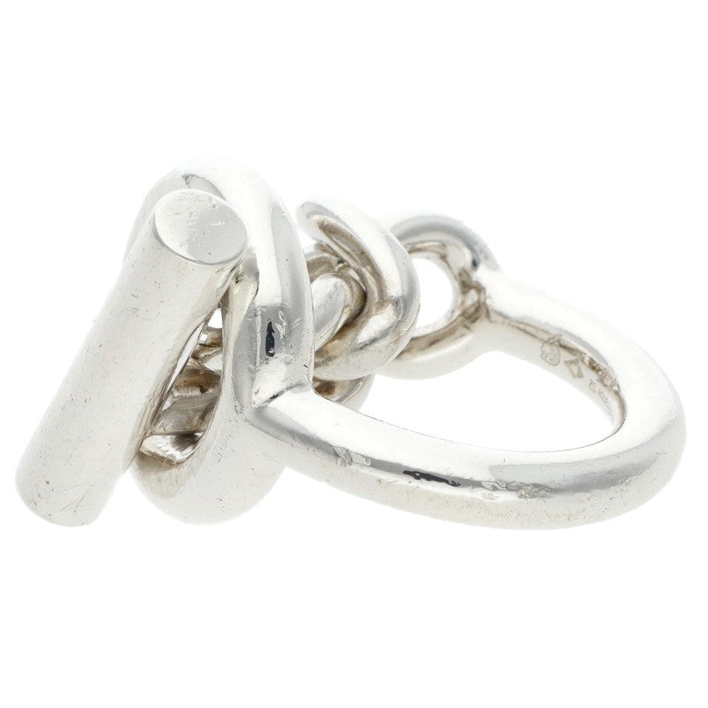 HERMES Croisette GM Silver Ring Size JP 8