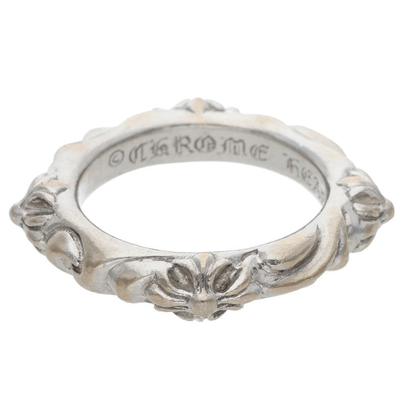Chrome Hearts 18K SBT Band White Gold Ring Size JP 18.5