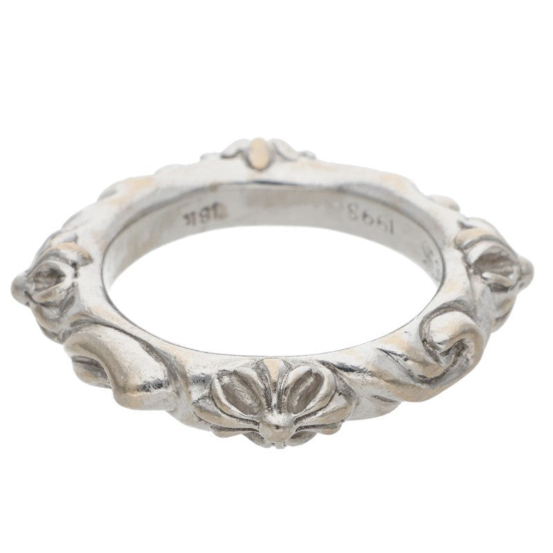 Chrome Hearts 18K SBT Band White Gold Ring Size JP 18.5