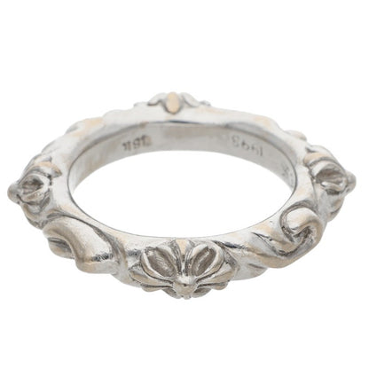 Chrome Hearts 18K SBT Band White Gold Ring Size JP 18.5