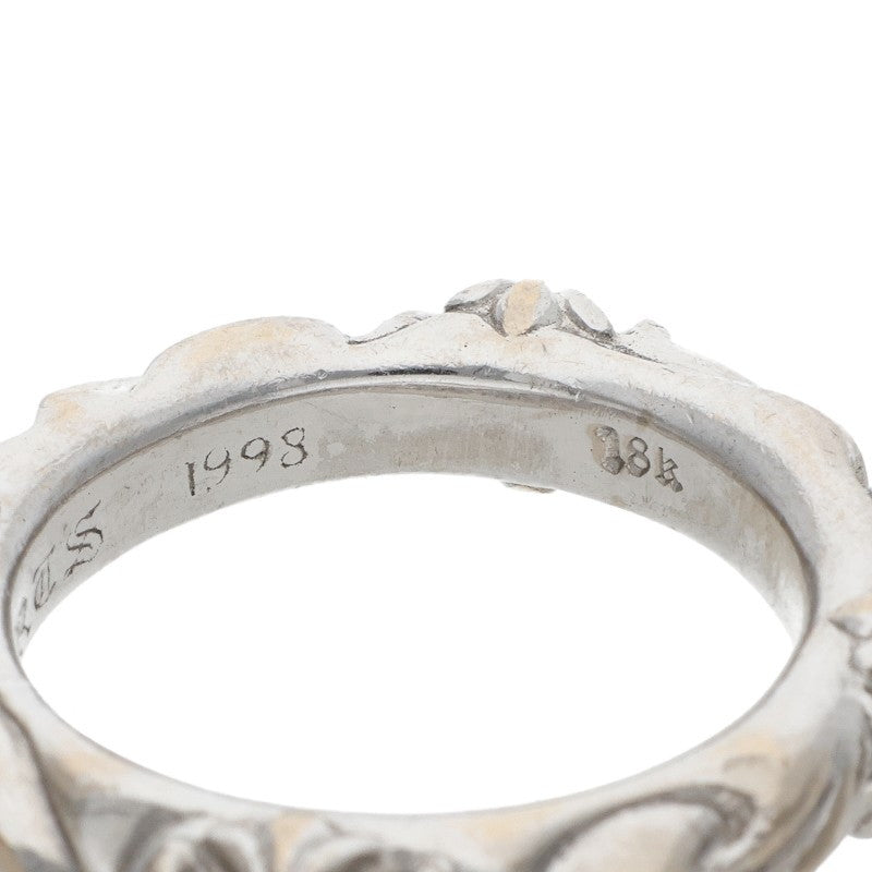 Chrome Hearts 18K SBT Band White Gold Ring Size JP 18.5