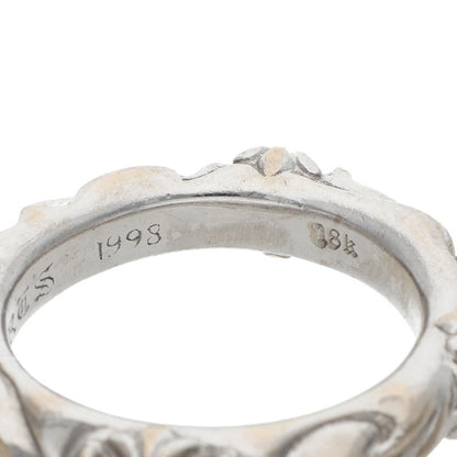 Chrome Hearts 18K SBT Band White Gold Ring Size JP 18.5