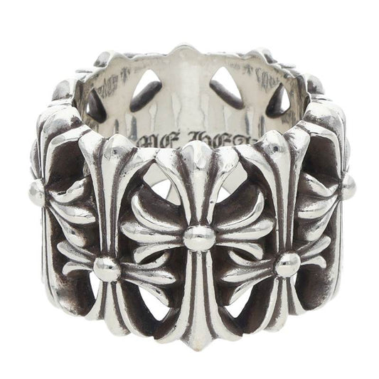 Chrome Hearts Cemetery Cross Silver Ring Size JP 23.5