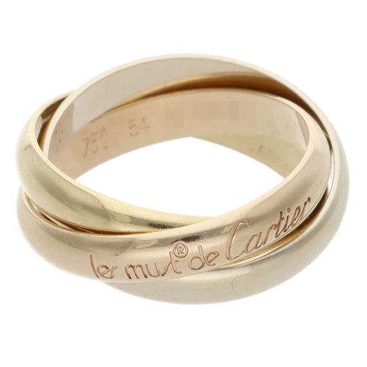 Cartier Trinity Classic K18 Gold Ring Size JP 14