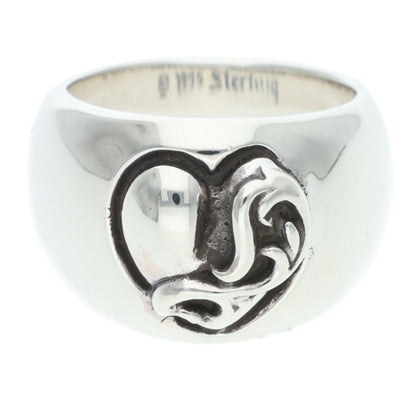 Chrome Hearts HEART IN BAND Sterling Silver Ring Size JP 9