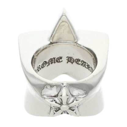 Chrome Hearts Large Star Pave Diamond Silver Ring Size JP 12