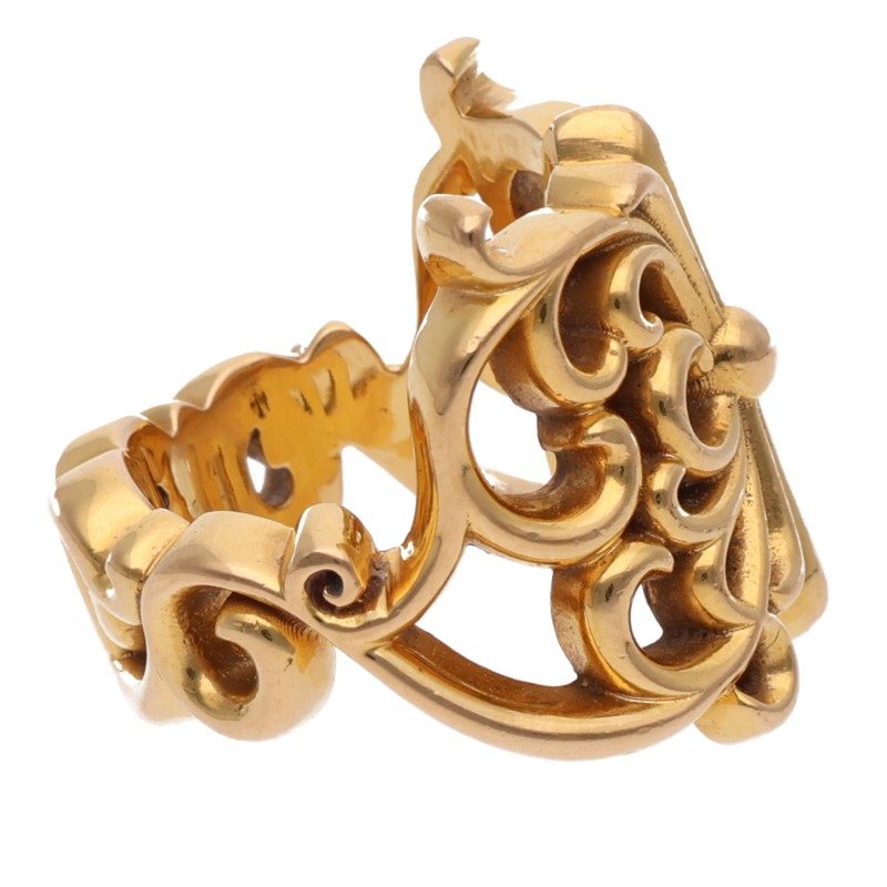Chrome Hearts 22K Butterfly Wrap Gold Ring Size JP 11