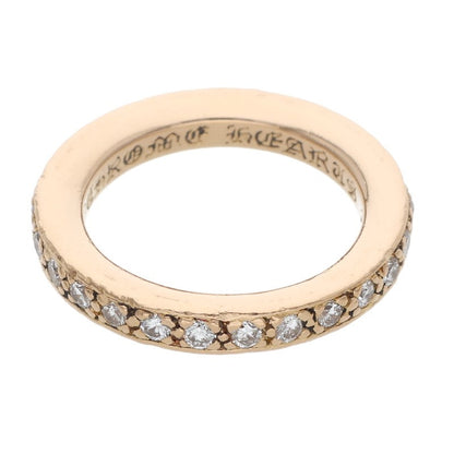 Chrome Hearts 22K TFL Pave Diamond Gold Ring Size JP 6