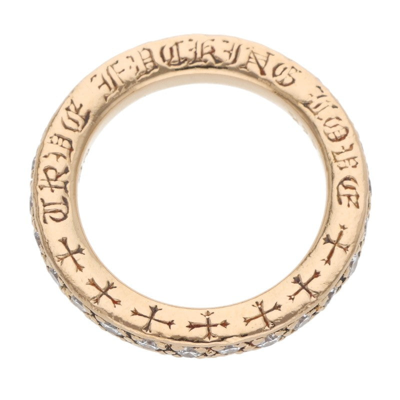 Chrome Hearts 22K TFL Pave Diamond Gold Ring Size JP 6