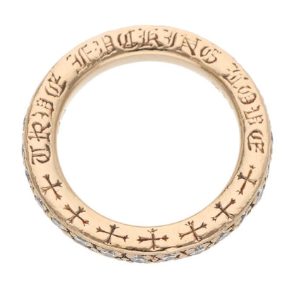 Chrome Hearts 22K TFL Pave Diamond Gold Ring Size JP 6