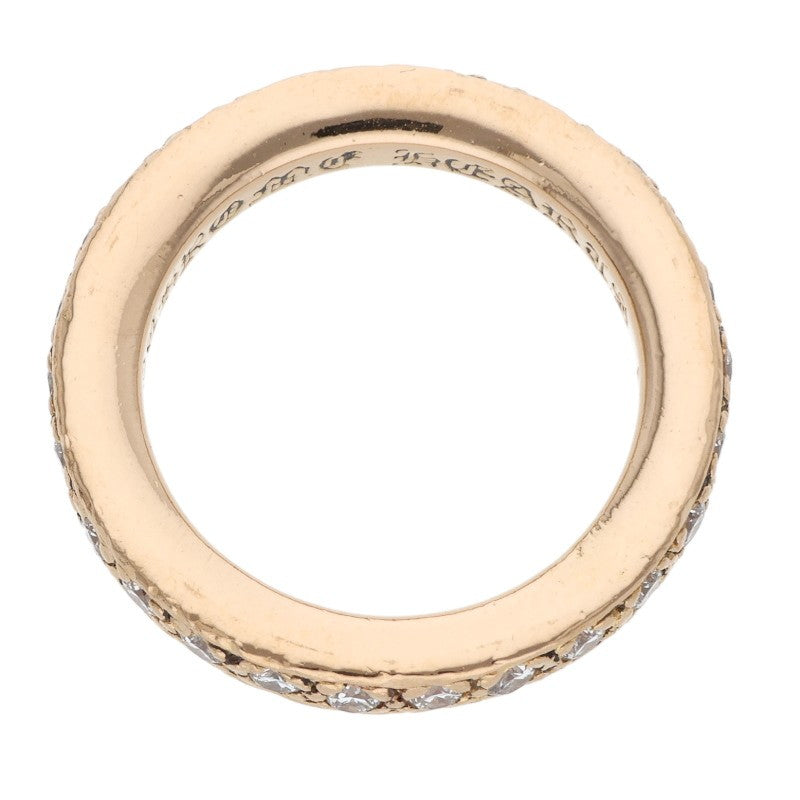 Chrome Hearts 22K TFL Pave Diamond Gold Ring Size JP 6