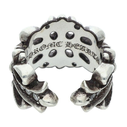 Chrome Hearts DBL FLRL CRS Pave Diamond Ring Size JP 11.5