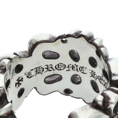 Chrome Hearts DBL FLRL CRS Pave Diamond Ring Size JP 11.5