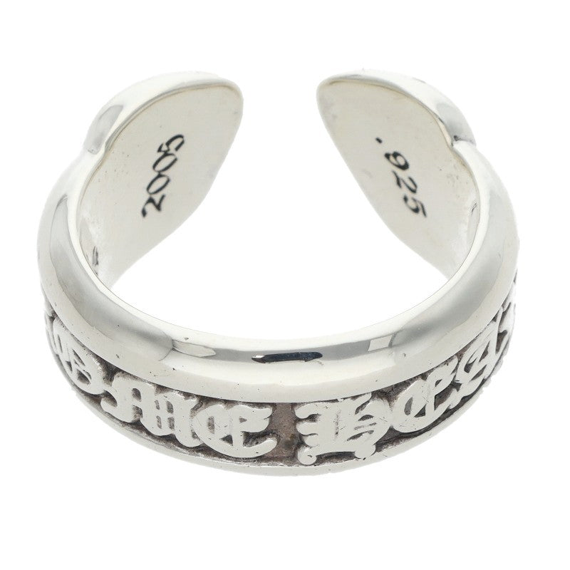 Chrome Hearts Silver SM Scroll Label Ring Size JP 6.5