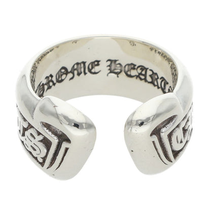 Chrome Hearts Silver SM Scroll Label Ring Size JP 6.5