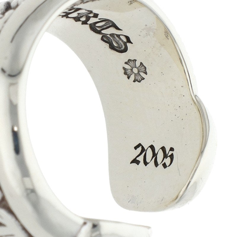 Chrome Hearts Silver SM Scroll Label Ring Size JP 6.5