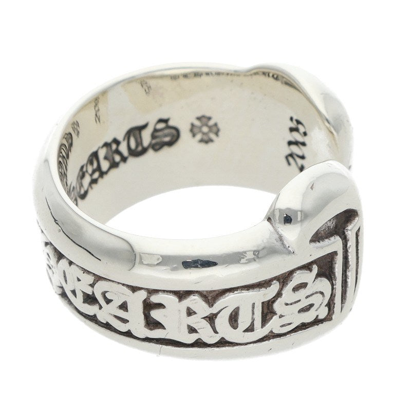 Chrome Hearts Silver SM Scroll Label Ring Size JP 6.5