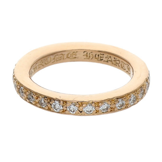 Chrome Hearts 22K Gold PAVE Diamond Ring Size JP 10