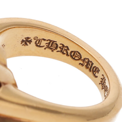 Chrome Hearts 22K Cutout CH Plus Diamond Ring Size JP 14