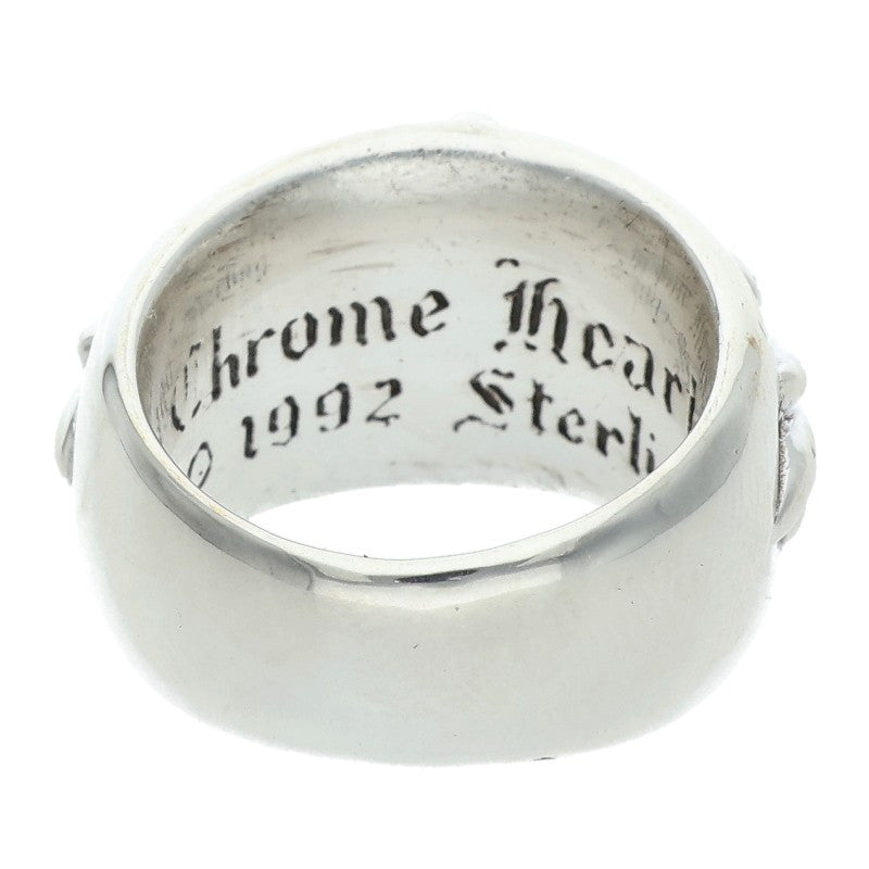 Chrome Hearts FLRL CRS Floral Cross Silver Ring Size JP 11