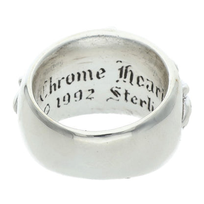 Chrome Hearts FLRL CRS Floral Cross Silver Ring Size JP 11