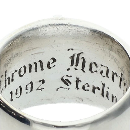 Chrome Hearts FLRL CRS Floral Cross Silver Ring Size JP 11