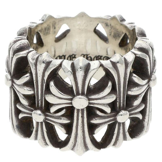 Chrome Hearts Cemetery Cross Silver Ring Size JP 14