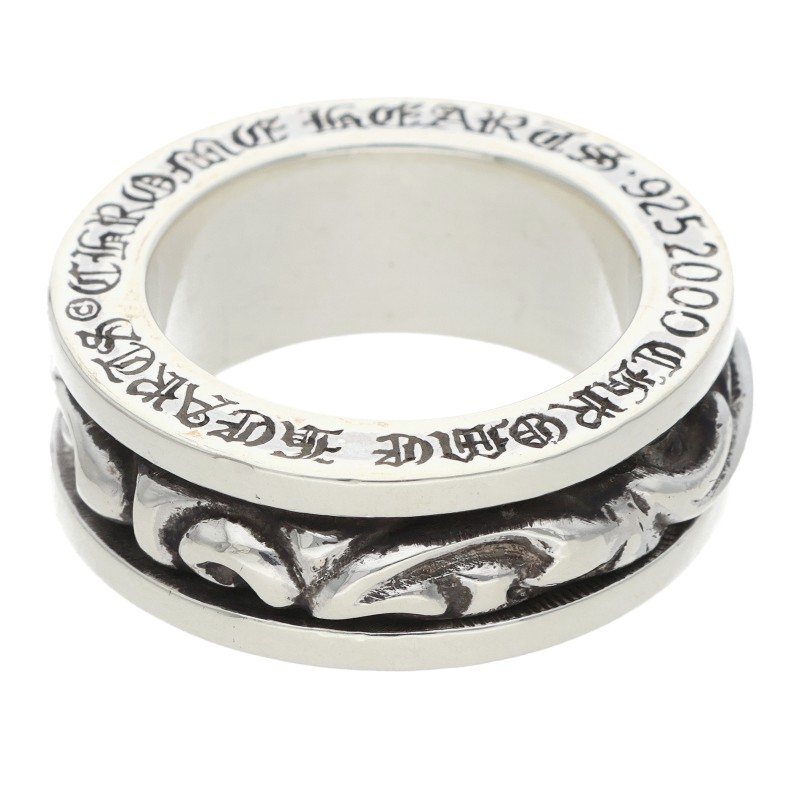 Chrome Hearts RING SPINNER SCROLL 925 Silver Ring Size JP 14