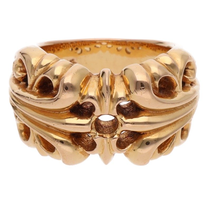 Chrome Hearts 22K Gold K&T Ring Yellow Size JP 12