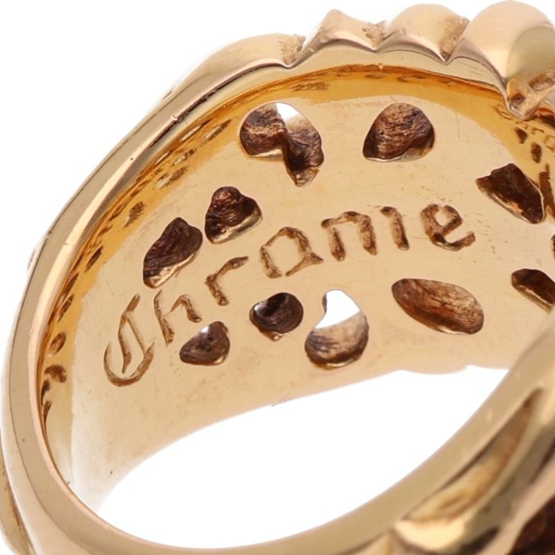 Chrome Hearts 22K Gold K&T Ring Yellow Size JP 12