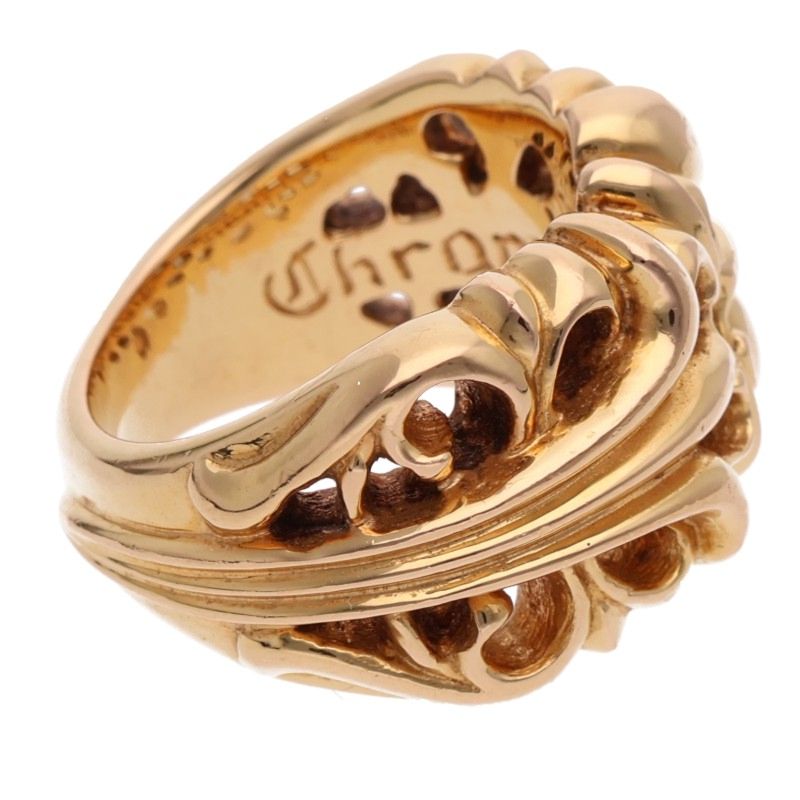 Chrome Hearts 22K Gold K&T Ring Yellow Size JP 12